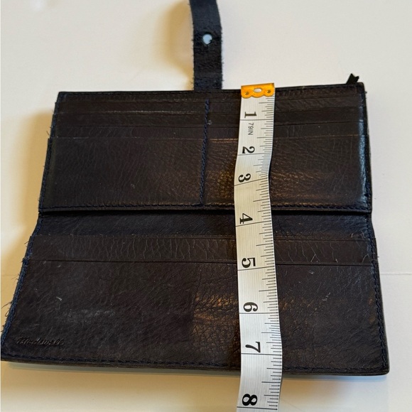 Madewell The Leather Post Wallet dark navy blue - Picture 7 of 11